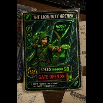 Robinhood meme 72: 11 liquidity archer card