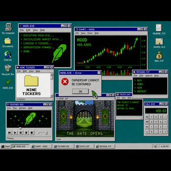 Robinhood meme 78: 13 windows98 hood exe