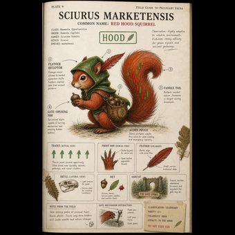 Robinhood meme 57: 14 sciurus marketensis field guide