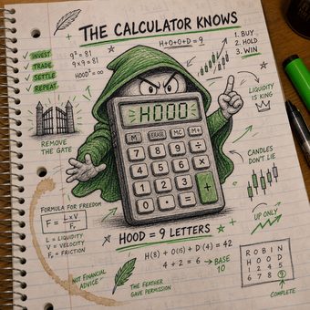 Robinhood meme 14: 11 calculator knows 9 letters