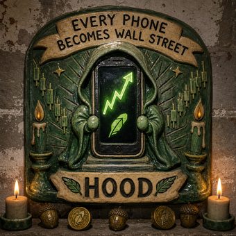 Robinhood meme 89: 19 phone becomes wall street plaque