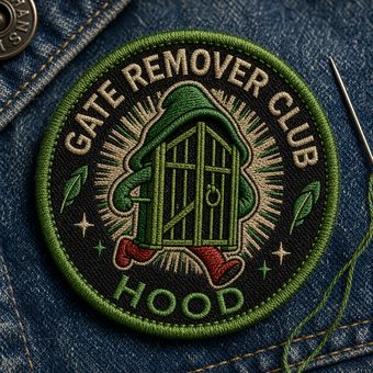 Robinhood meme 40: 05 embroidered gate remover patch