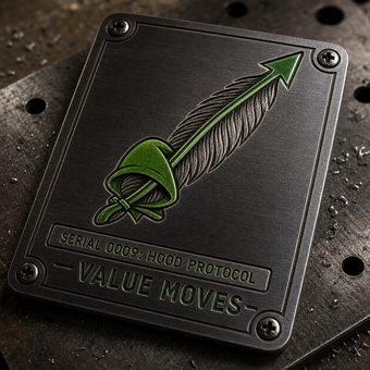 Robinhood meme 68: 10 metal plaque feather arrow